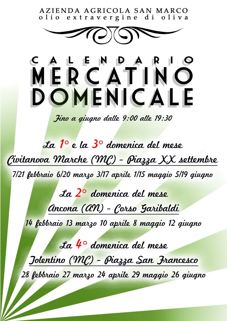 calendario mercatini